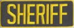 SHERIFF Medium Gold on Sheriff's Green Back Panel Patch 11 X 4